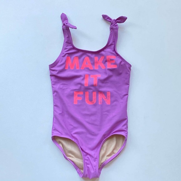 ON Old Navy Make It Fun One-Piece Swimsuit Purple - Picture 4 of 7